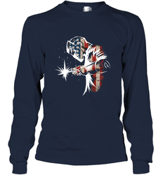 Welder American Flag USA Patriotic Welder Gift Long Sleeve T-Shirt