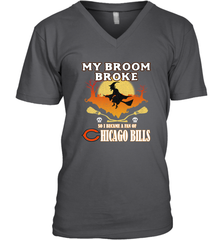 Broom Broke So I Became A fan of Chicago Bills  Halloween Costume Men's V-Neck Men's V-Neck - belovedtshirt