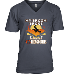 Broom Broke So I Became A fan of Chicago Bills  Halloween Costume Men's V-Neck Men's V-Neck - belovedtshirt