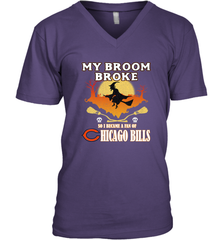 Broom Broke So I Became A fan of Chicago Bills  Halloween Costume Men's V-Neck Men's V-Neck - belovedtshirt