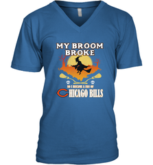 Broom Broke So I Became A fan of Chicago Bills  Halloween Costume Men's V-Neck Men's V-Neck - belovedtshirt