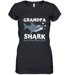 Grandpa Shark Family Shark Women's V-Neck T-Shirt