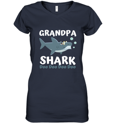 Grandpa Shark Family Shark Women's V-Neck T-Shirt