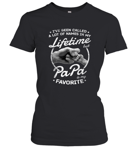 Papa Fathers Day Grandpa or Dad Women's T-Shirt Women's T-Shirt / Black / XS Women's T-Shirt - belovedtshirt