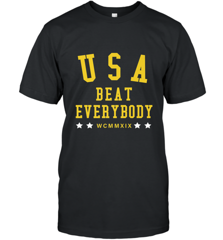 USA Beat Everybody Shirt _ USA Beat Everybody Men's T-Shirt Men's T-Shirt / Black / S Men's T-Shirt - belovedtshirt