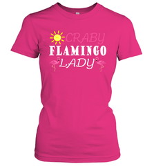 Crazy Pink Flamingo Lady Women's T-Shirt Women's T-Shirt - belovedtshirt