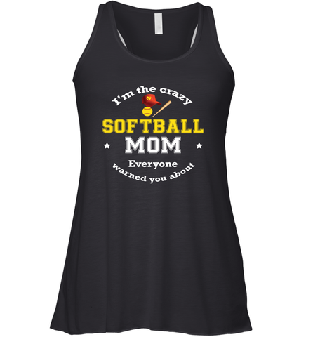 Crazy Softball Mom Women's Racerback Tank Women's Racerback Tank / Black / XS Women's Racerback Tank - belovedtshirt
