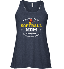 Crazy Softball Mom Women's Racerback Tank Women's Racerback Tank - belovedtshirt
