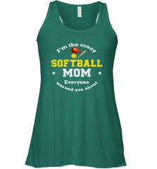Crazy Softball Mom Women's Racerback Tank Women's Racerback Tank - belovedtshirt