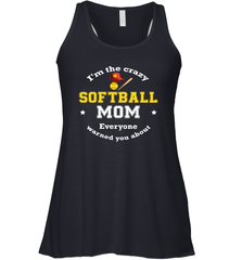 Crazy Softball Mom Women's Racerback Tank Women's Racerback Tank - belovedtshirt