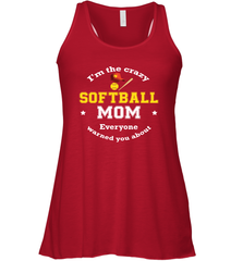 Crazy Softball Mom Women's Racerback Tank Women's Racerback Tank - belovedtshirt