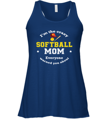 Crazy Softball Mom Women's Racerback Tank Women's Racerback Tank - belovedtshirt