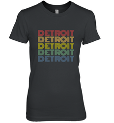 Vintage 1980s Style Detroit Michigan Women's Premium T-Shirt