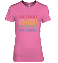 Vintage 1980s Style Detroit Michigan Women's Premium T-Shirt Women's Premium T-Shirt - belovedtshirt