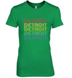 Vintage 1980s Style Detroit Michigan Women's Premium T-Shirt