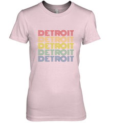 Vintage 1980s Style Detroit Michigan Women's Premium T-Shirt Women's Premium T-Shirt - belovedtshirt