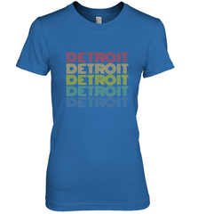 Vintage 1980s Style Detroit Michigan Women's Premium T-Shirt Women's Premium T-Shirt - belovedtshirt
