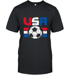 Distressed Red, White and Blue Soccer Flag Shirts of the USA Men's T-Shirt Men's T-Shirt - belovedtshirt