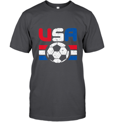 Distressed Red, White and Blue Soccer Flag Shirts of the USA Men's T-Shirt Men's T-Shirt - belovedtshirt