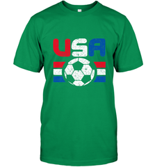 Distressed Red, White and Blue Soccer Flag Shirts of the USA Men's T-Shirt Men's T-Shirt - belovedtshirt