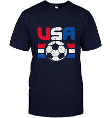Distressed Red, White and Blue Soccer Flag Shirts of the USA Men's T-Shirt Men's T-Shirt - belovedtshirt