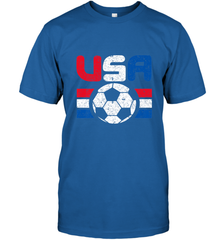 Distressed Red, White and Blue Soccer Flag Shirts of the USA Men's T-Shirt Men's T-Shirt - belovedtshirt