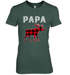 Papa Moose Red Plaid Christmas Pajama Women's Premium T-Shirt Women's Premium T-Shirt - belovedtshirt