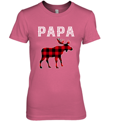 Papa Moose Red Plaid Christmas Pajama Women's Premium T-Shirt Women's Premium T-Shirt - belovedtshirt
