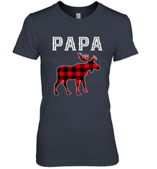 Papa Moose Red Plaid Christmas Pajama Women's Premium T-Shirt Women's Premium T-Shirt - belovedtshirt