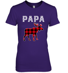 Papa Moose Red Plaid Christmas Pajama Women's Premium T-Shirt Women's Premium T-Shirt - belovedtshirt