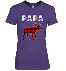 Papa Moose Red Plaid Christmas Pajama Women's Premium T-Shirt Women's Premium T-Shirt - belovedtshirt