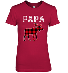 Papa Moose Red Plaid Christmas Pajama Women's Premium T-Shirt Women's Premium T-Shirt - belovedtshirt