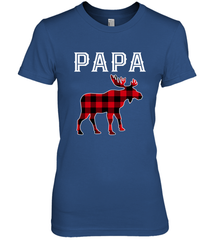 Papa Moose Red Plaid Christmas Pajama Women's Premium T-Shirt Women's Premium T-Shirt - belovedtshirt