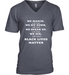 We March, Y'all Mad, Black Lives Matter Men's V-Neck Men's V-Neck - belovedtshirt