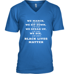 We March, Y'all Mad, Black Lives Matter Men's V-Neck Men's V-Neck - belovedtshirt