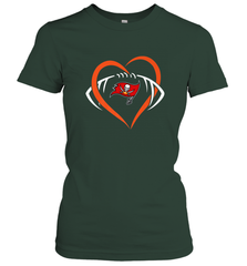 NFL Tampa Bay Buccaneers Heart Love Football Women's T-Shirt Women's T-Shirt - belovedtshirt