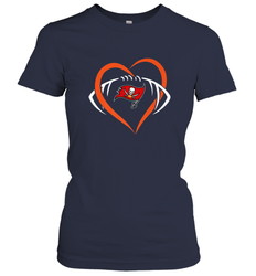 NFL Tampa Bay Buccaneers Heart Love Football Women's T-Shirt