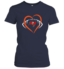 NFL Tampa Bay Buccaneers Heart Love Football Women's T-Shirt Women's T-Shirt - belovedtshirt
