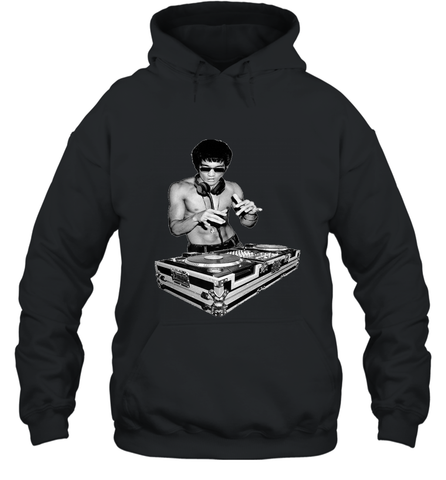 T shirt Dj bruce, by bruce Dj Hooded Sweatshirt Hooded Sweatshirt / Black / S Hooded Sweatshirt - belovedtshirt