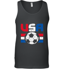 Distressed Red, White and Blue Soccer Flag Shirts of the USA Men's Tank Top Men's Tank Top - belovedtshirt