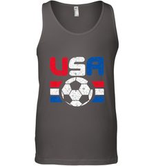 Distressed Red, White and Blue Soccer Flag Shirts of the USA Men's Tank Top Men's Tank Top - belovedtshirt