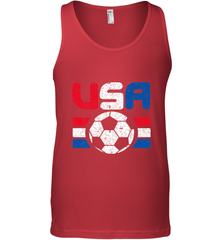 Distressed Red, White and Blue Soccer Flag Shirts of the USA Men's Tank Top Men's Tank Top - belovedtshirt
