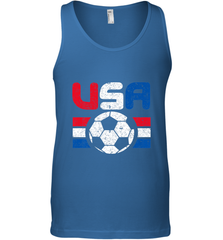 Distressed Red, White and Blue Soccer Flag Shirts of the USA Men's Tank Top Men's Tank Top - belovedtshirt