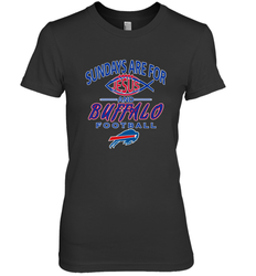 Sundays Are For Jesus and Buffalo Funny Christian Football 1 Women's Premium T-Shirt