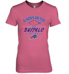 Sundays Are For Jesus and Buffalo Funny Christian Football 1 Women's Premium T-Shirt Women's Premium T-Shirt - belovedtshirt