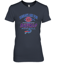 Sundays Are For Jesus and Buffalo Funny Christian Football 1 Women's Premium T-Shirt Women's Premium T-Shirt - belovedtshirt