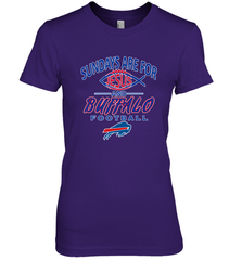 Sundays Are For Jesus and Buffalo Funny Christian Football 1 Women's Premium T-Shirt Women's Premium T-Shirt - belovedtshirt