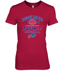 Sundays Are For Jesus and Buffalo Funny Christian Football 1 Women's Premium T-Shirt Women's Premium T-Shirt - belovedtshirt