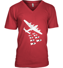 Christmas Gift Idea Bomber Dropping F Bombs Funny Men's V-Neck Men's V-Neck - belovedtshirt