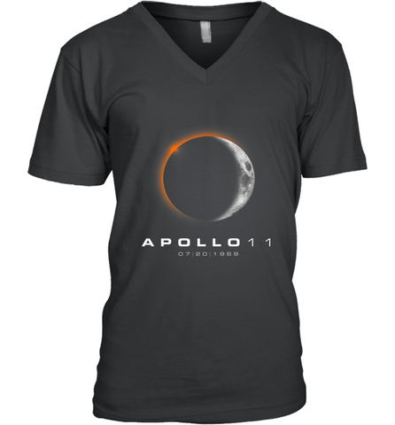 50th Anniversary Apollo 11 Moon Landing Men's V-Neck Men's V-Neck / Black / S Men's V-Neck - belovedtshirt